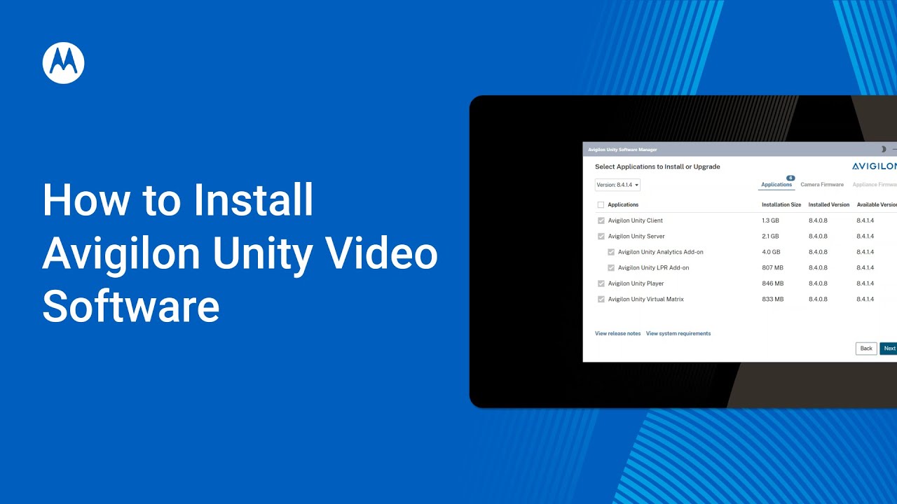 How to Install Avigilon Unity Video Software