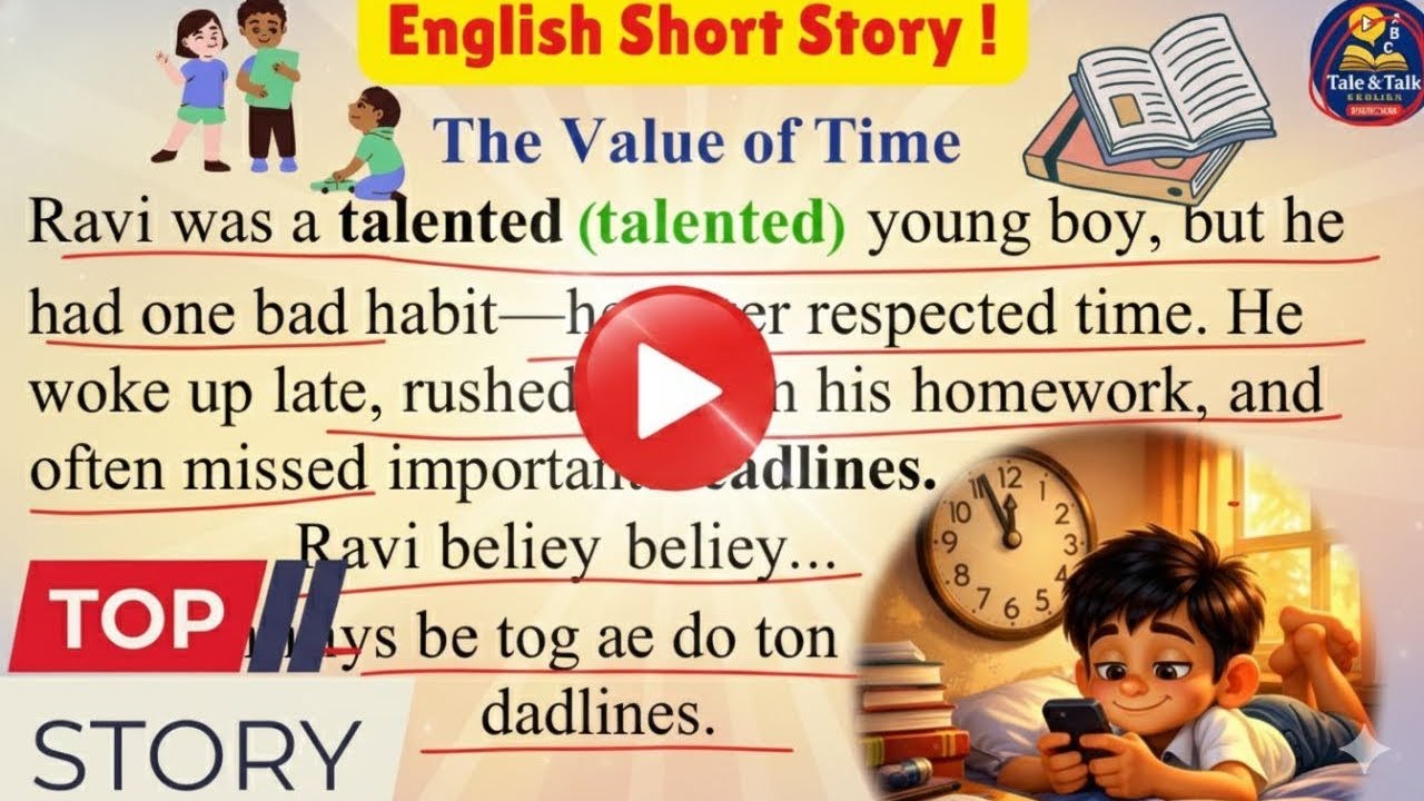 A Lazy Morning That Changed Everything | Value of Time Story for Students|learn english with stories