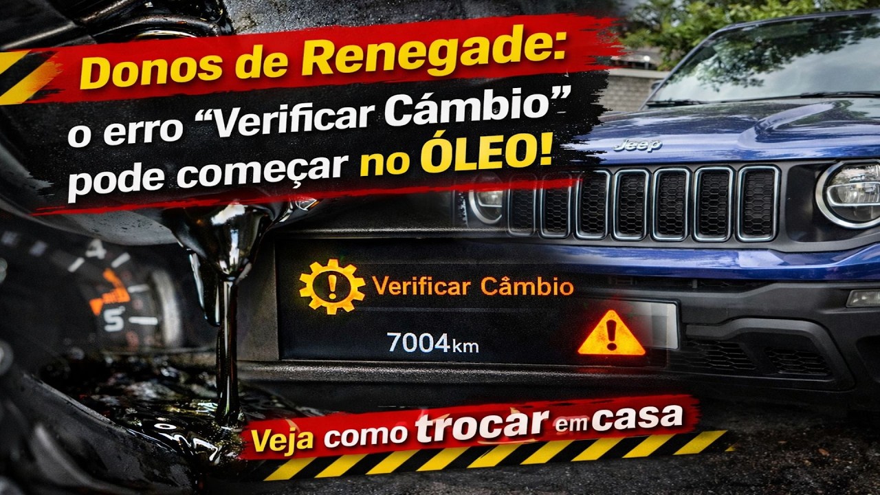 Donos de Renegade: o erro “Verificar Câmbio” pode começar no ÓLEO! Veja como trocar em casa