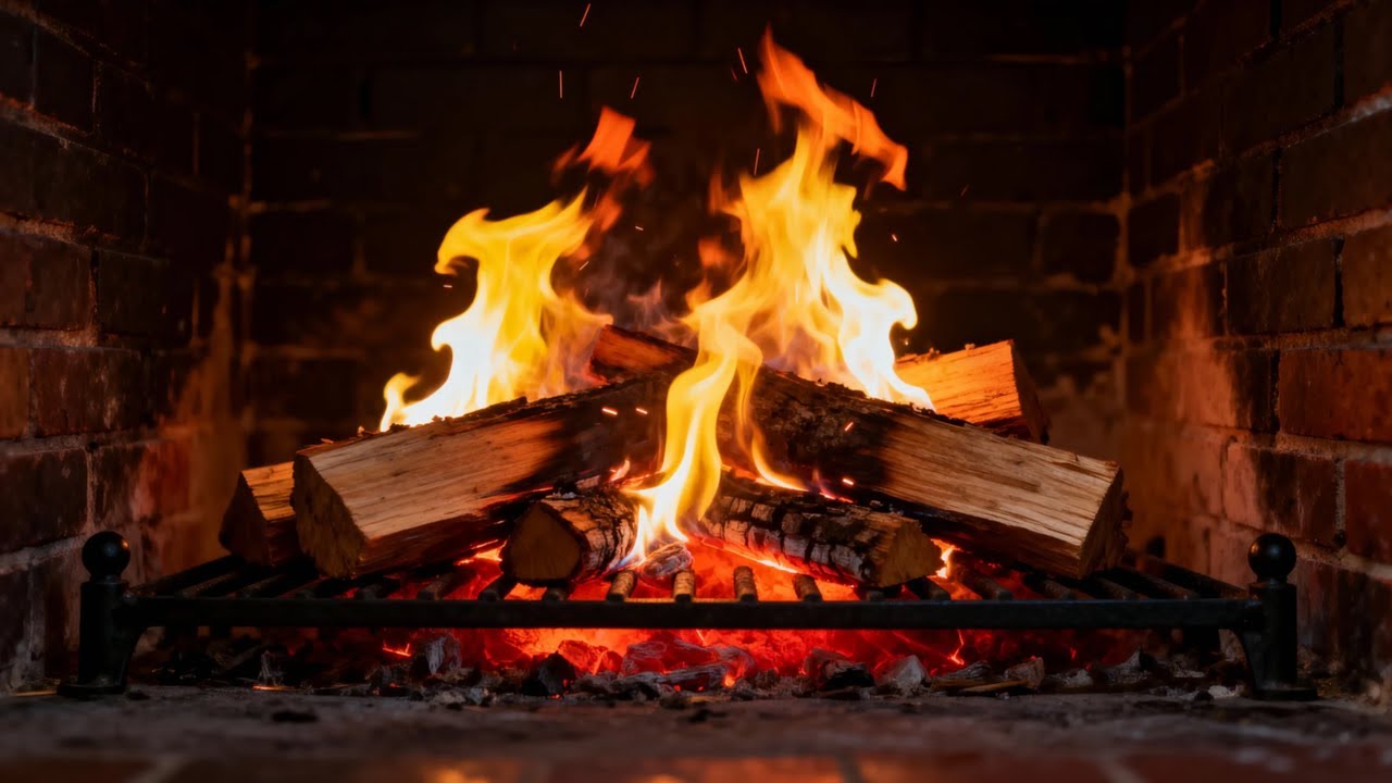 🔥 Fireplace 4K UHD! Fireplace with Crackling Fire Sounds. Fireplace Ambience