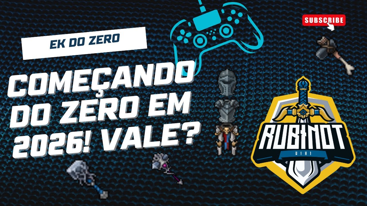DO ZERO AO 1000! ⚔️ Come&ccedil;ando de EK no Novo Rubinot Non-PVP em 2026