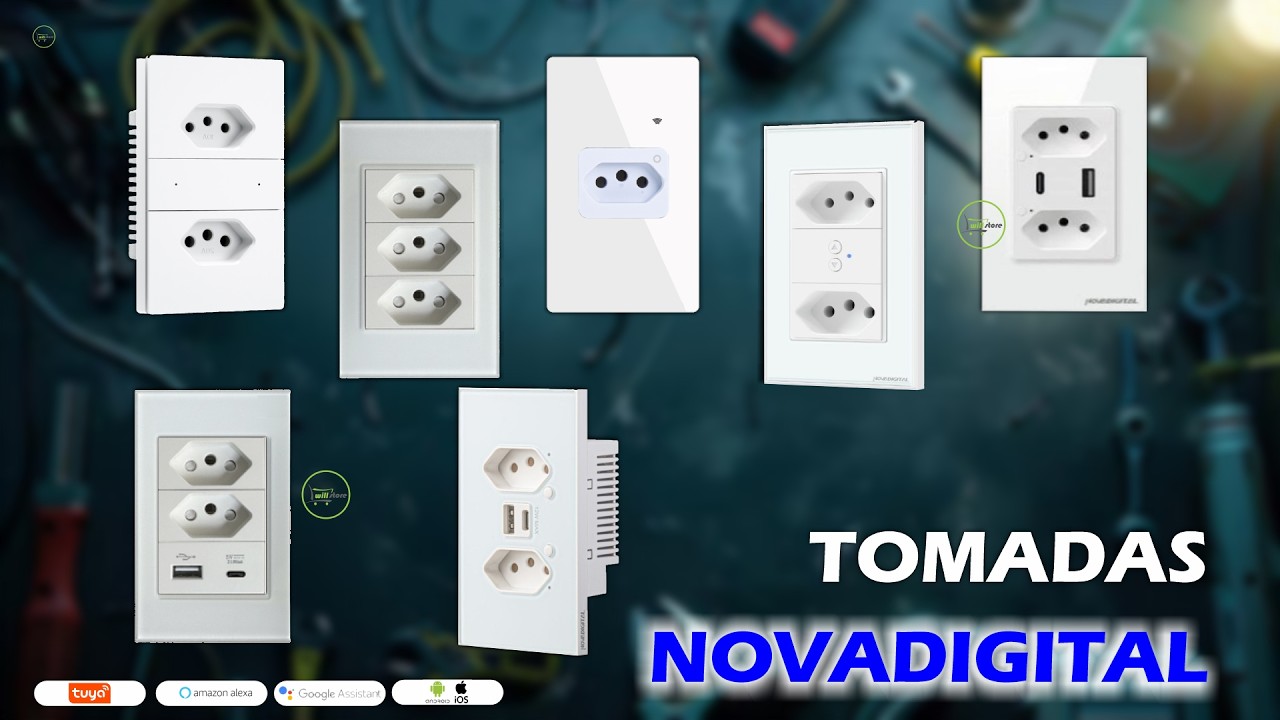 Tomadas Inteligentes Novadigital (Zigbee, Wi-Fi, Sem Wi-Fi) Pino de 10A/20A Instalação Completa!