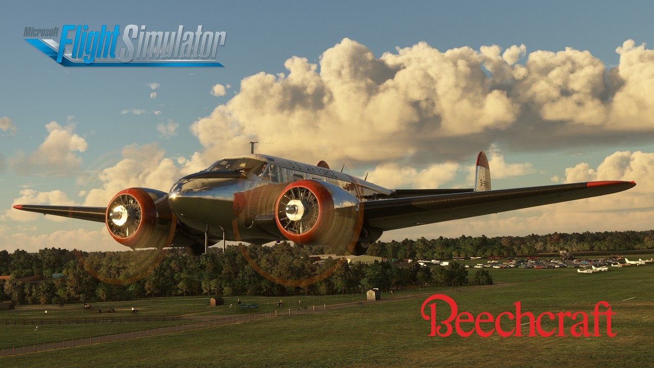 Denarq Mod Beech 18 - Aerobatic Display over Old Warden - Microsoft Flight Simulator