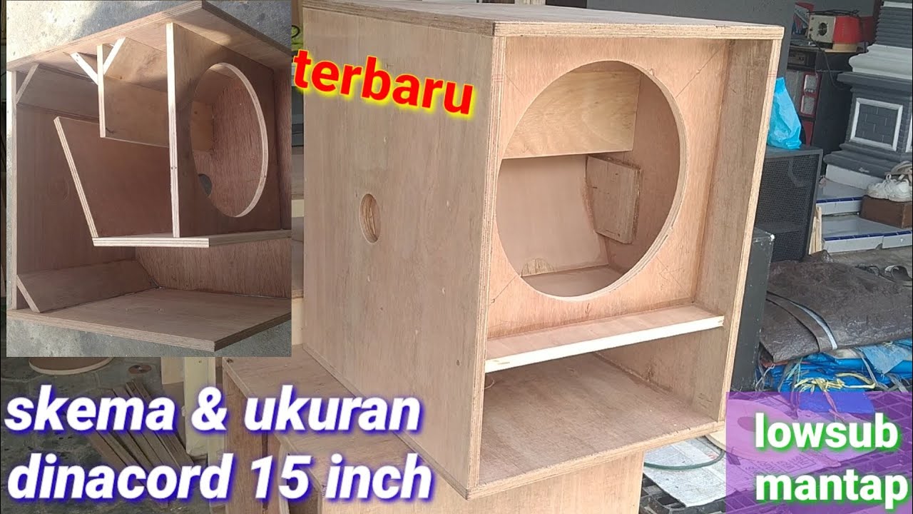detail ukuran & skema box speaker dinacord 15 inch ‼️ terbaru