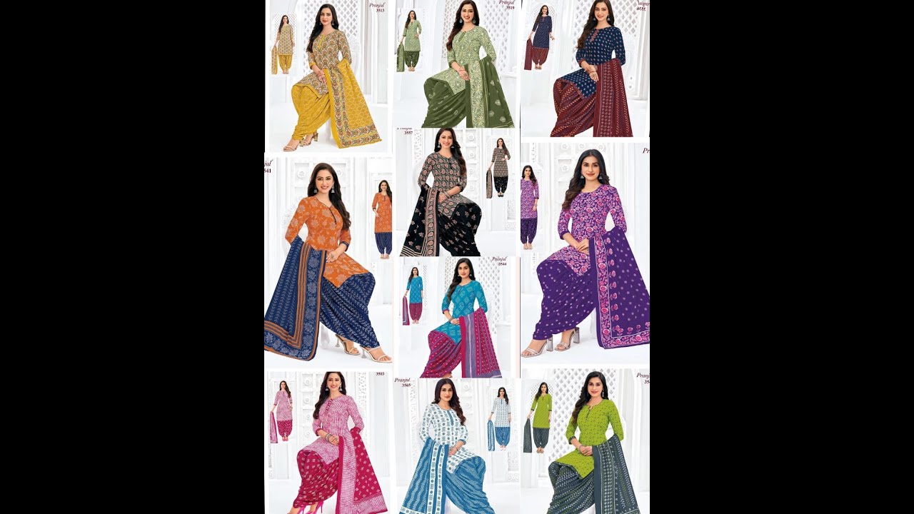 Pranjul Readymade Vol-35 Patiyala Suits // Pranjul Pure Cotton Fully Stitched Kurti Pant Dupatta Set
