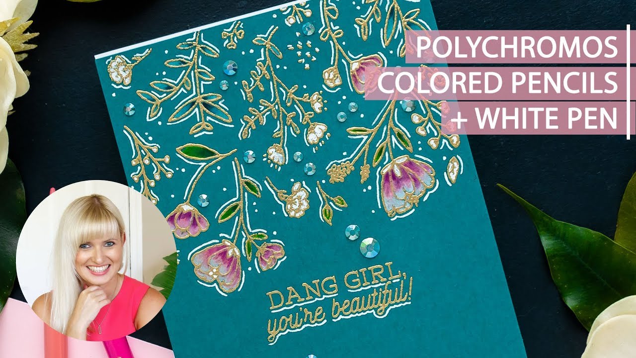 Cardmaking with Colored Pencils + White Pen