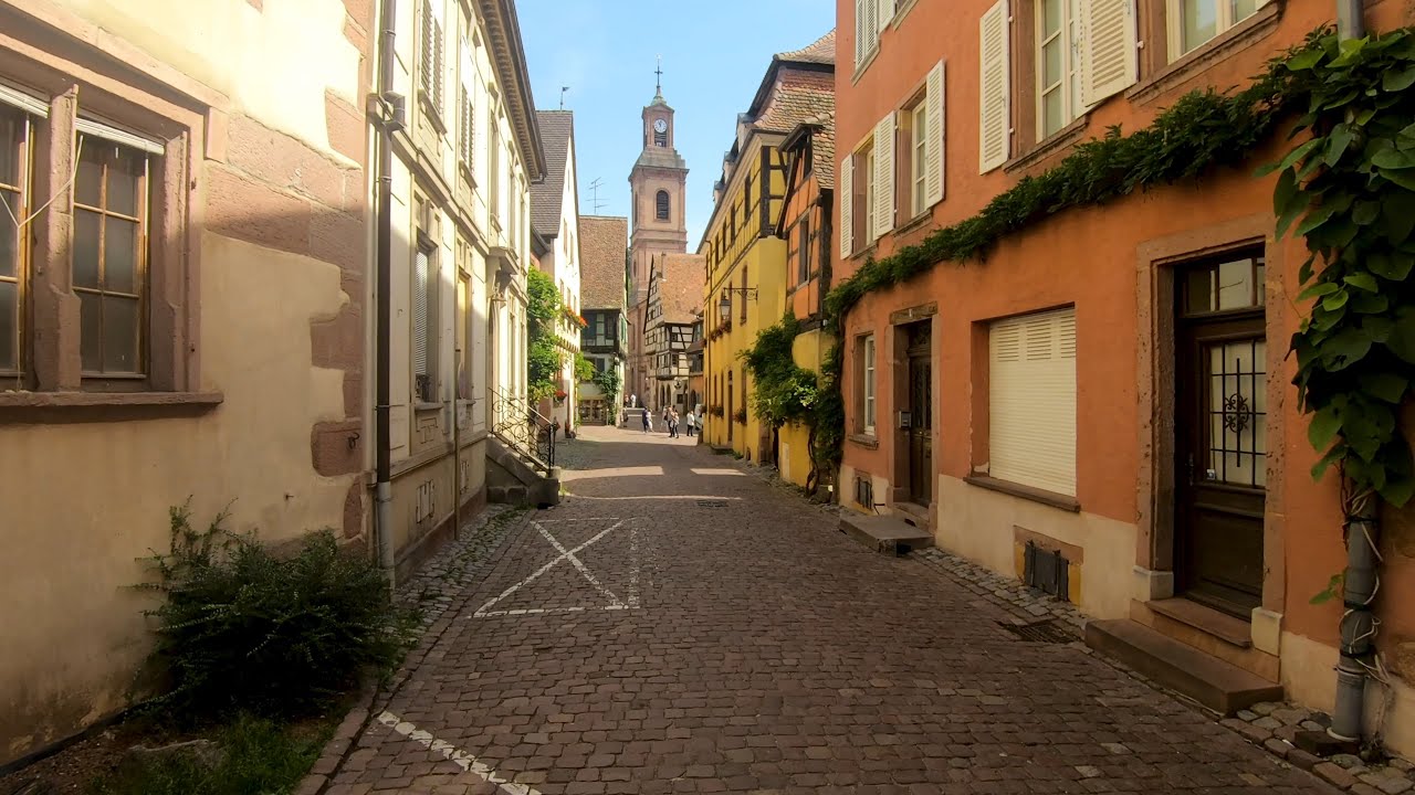 Walking in Riquewihr, Alsace | France - 4K60