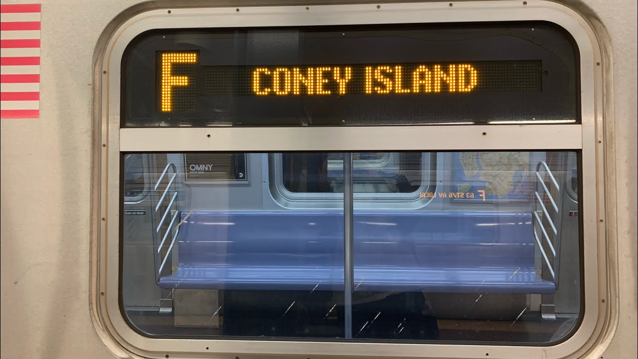 On board a Coney Island bound R160B F train from Jamaica-179 Street to Coney Island-Stillwell Ave.