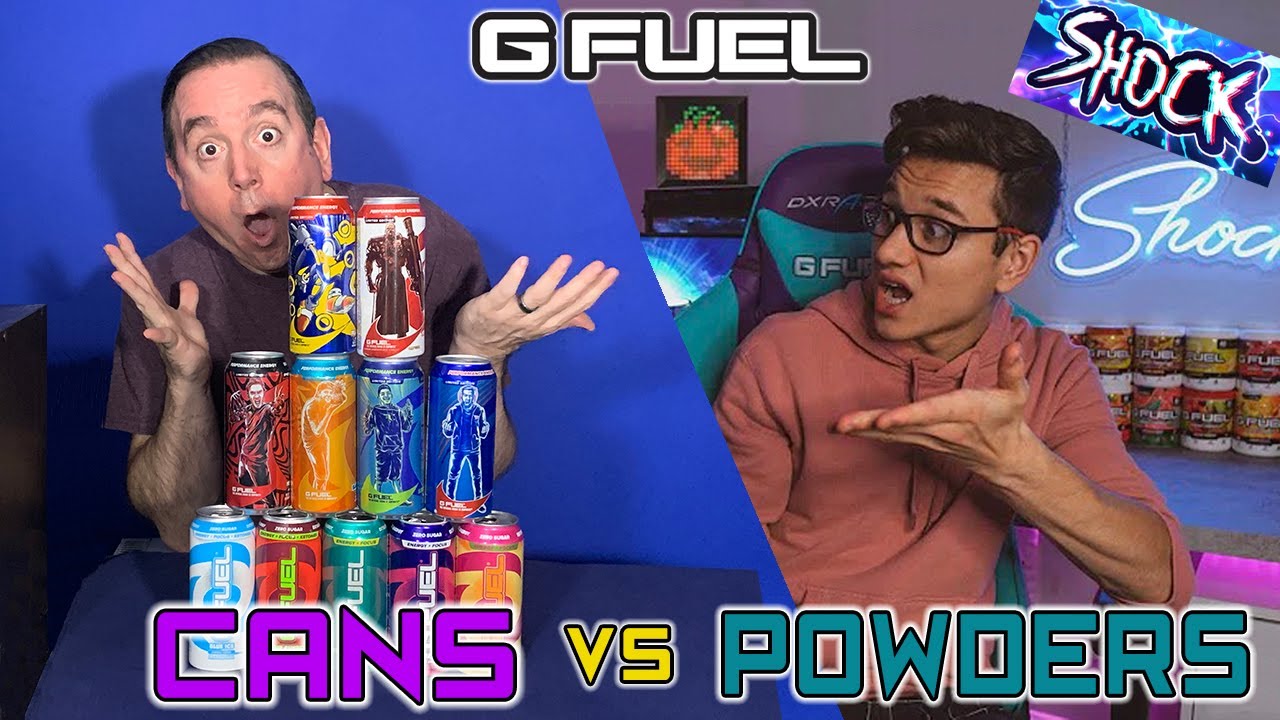 GFuel CANS Vs GFUEL Tubs; GFuel Collab and debate with @ElectricShock14  You decide who is right!