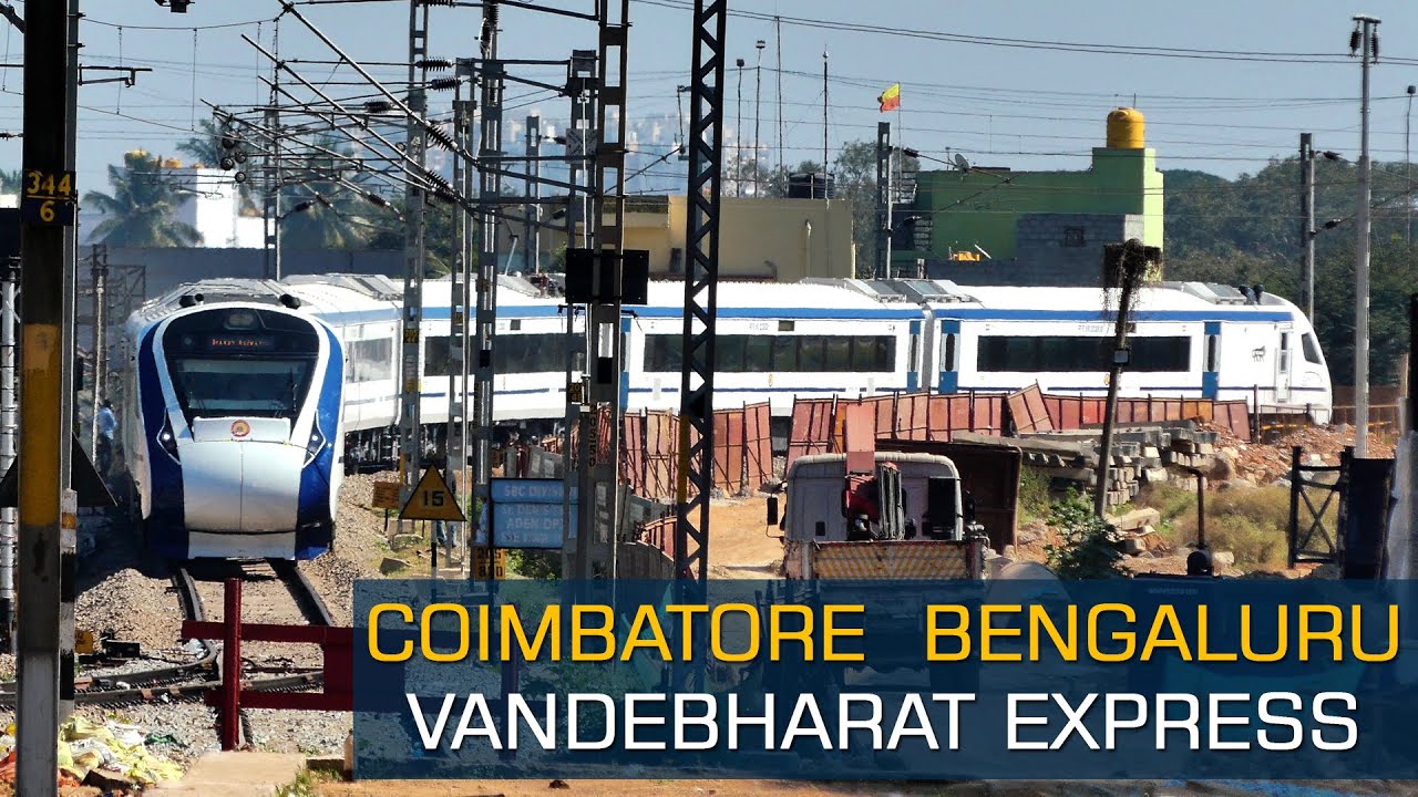 Coimbatore - Bengaluru Vande Bharat Express Trial Run | Indian Railways | Via Hosur Dharampuri