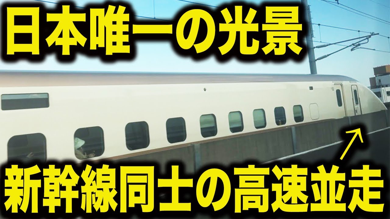 【しかも毎日見られる!?】日本で唯一の新幹線同士の高速並走がマジで凄すぎた..