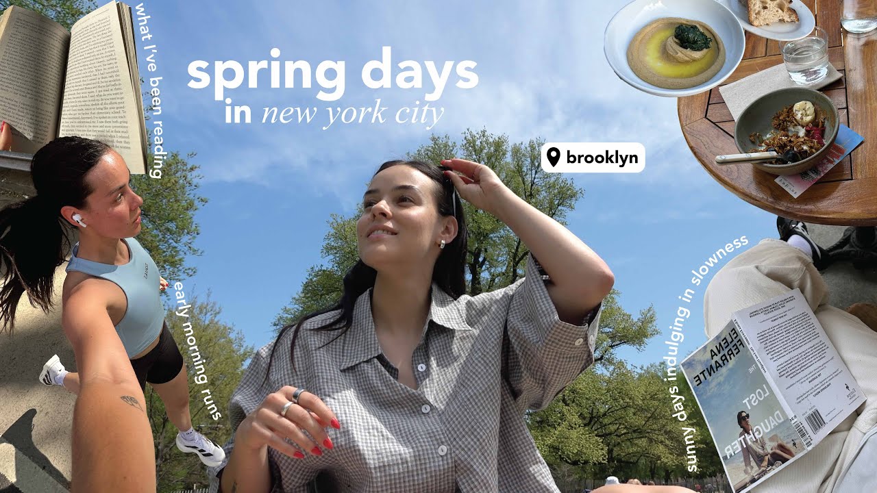 spring in nyc | slowing down, laying in the grass & reading
