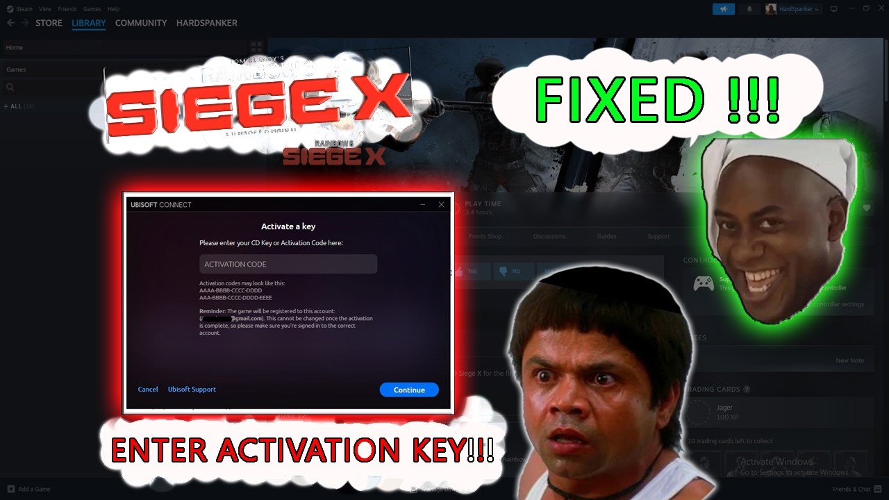 How to Fix Ubisoft Activation Key Issue | Rainbow Six Siege X | Steam Game Launch Problem PC (2025)