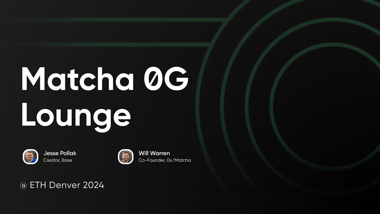 Matcha 0G Lounge Interview: Base Creator Jesse Pollak | ETHDenver 2024