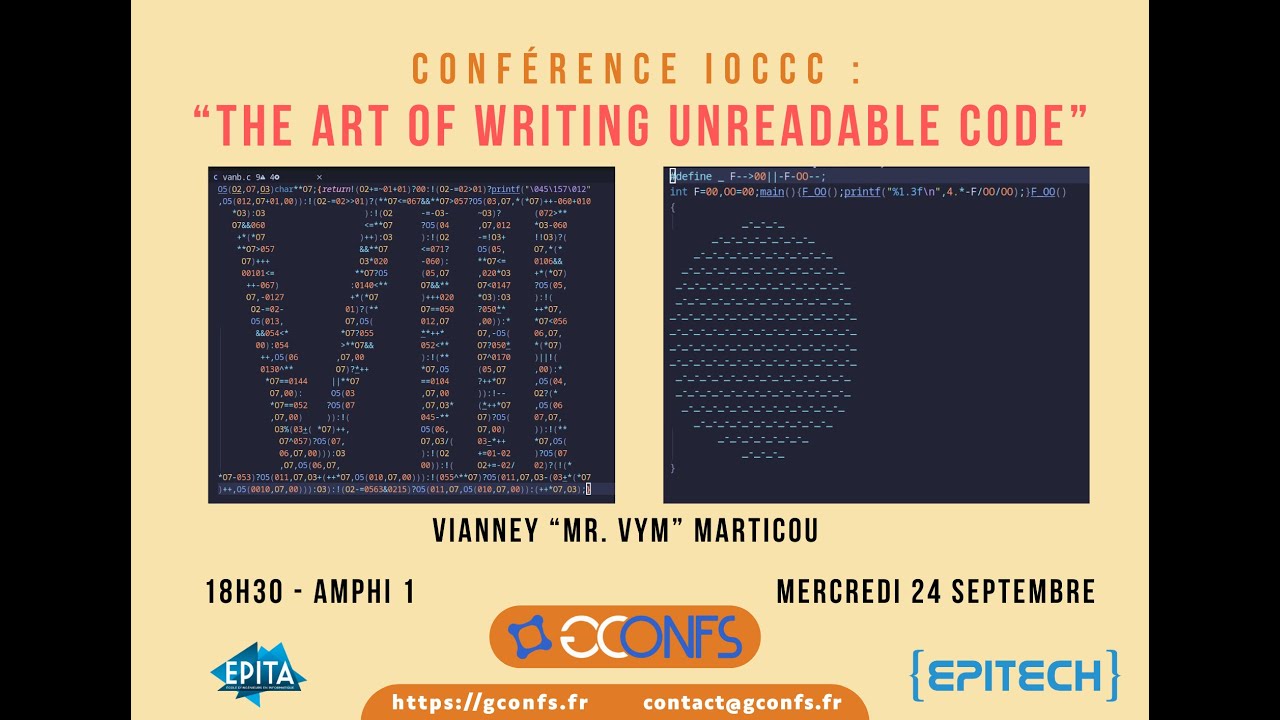 The Art Of Writing Unreadable Code - Vianney 