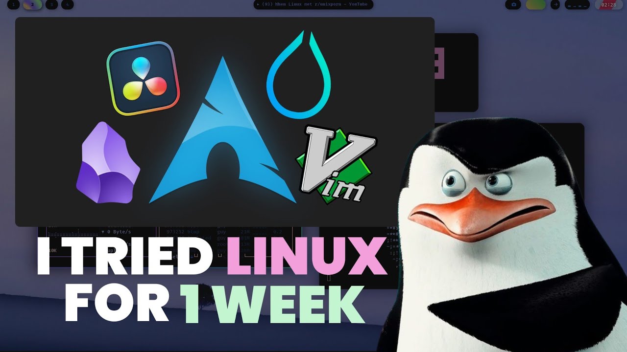 Я пробовал Linux неделю, это было ужасно, но потрясающе.