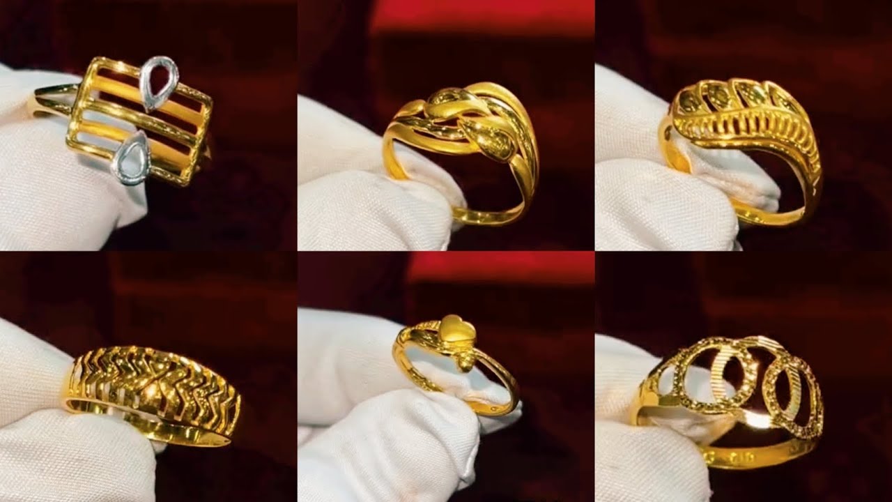 Only 1 gram gold ring designs for women ll gold ring with weight and price ll gold ring for girls 