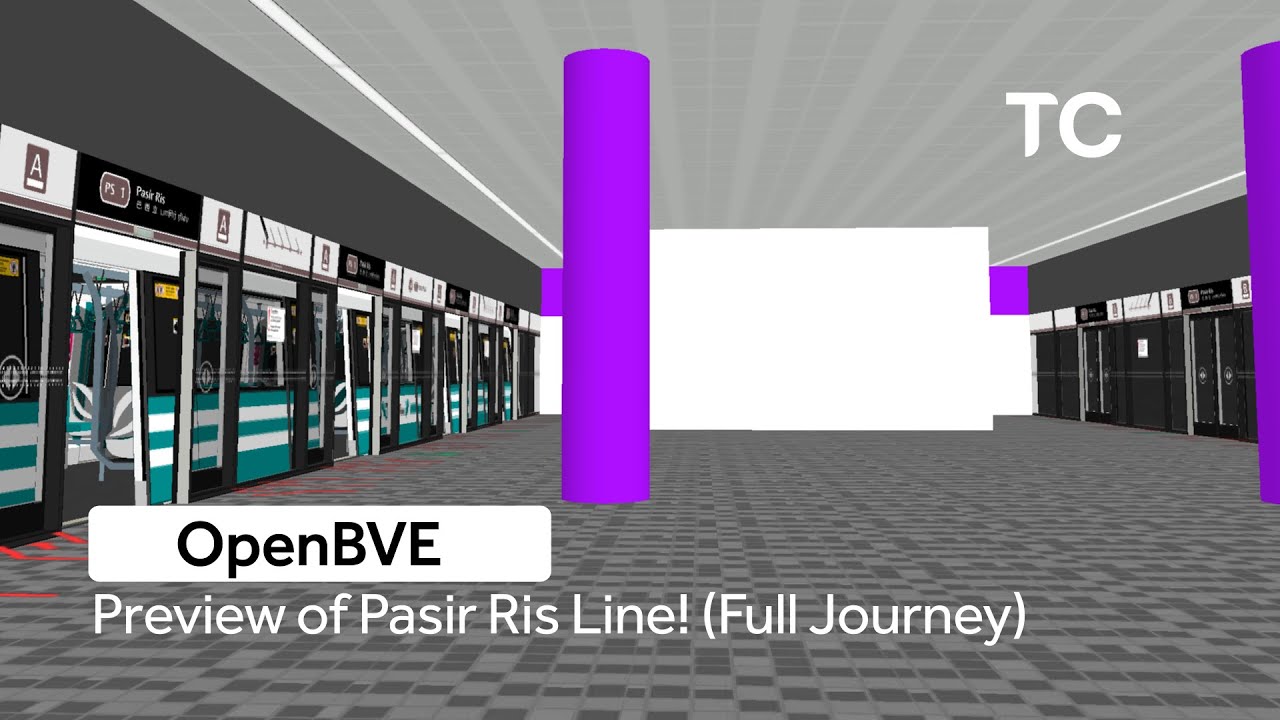 OpenBVE  -  Preview of Pasir Ris Line
