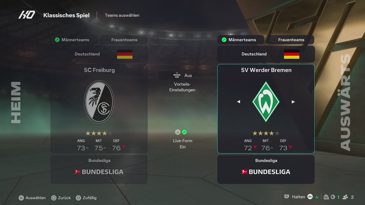FC 26#021 21.Spieltag 25/26 SC Freiburg gegen SV Werder Bremen 07.02.26 