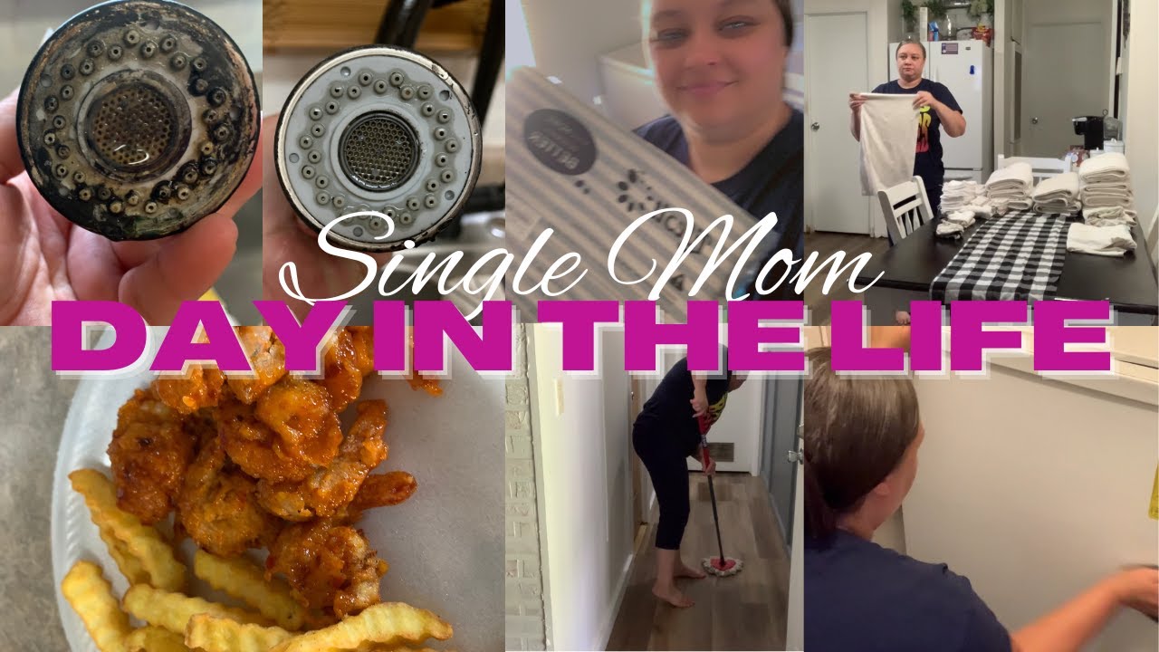 SINGLE MOM OF 3 DAY IN THE LIFE| Honey Buffalo Fried Shrimp Recipe| LifeWit Review Clean Faucet Hack