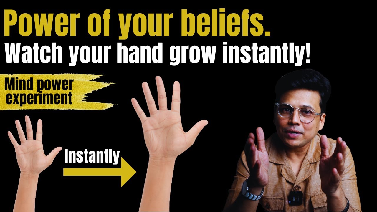 Your beliefs create your reality: Watch your hand grow instantly -Dr.MD