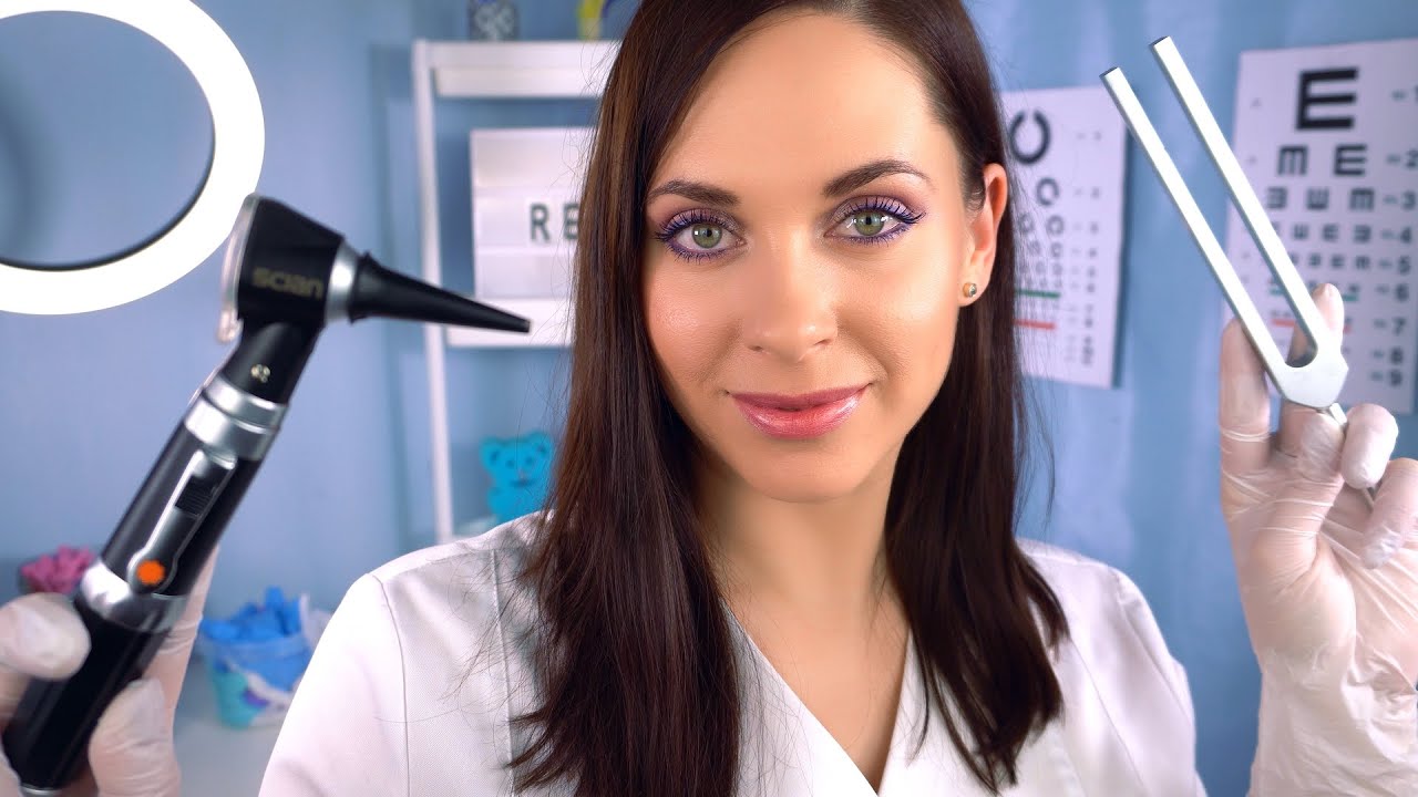 ASMR Doctor Roleplay Ear cleaning Hearing test Ear Brushing Personal Attention
