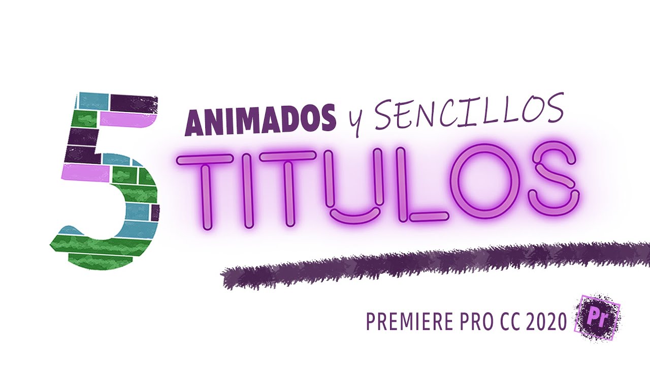 5 TITULOS ANIMADOS en ADOBE PREMIERE PRO 2022 👉 Aprende a editar TÍTULOS BONITOS en PREMIERE PRO