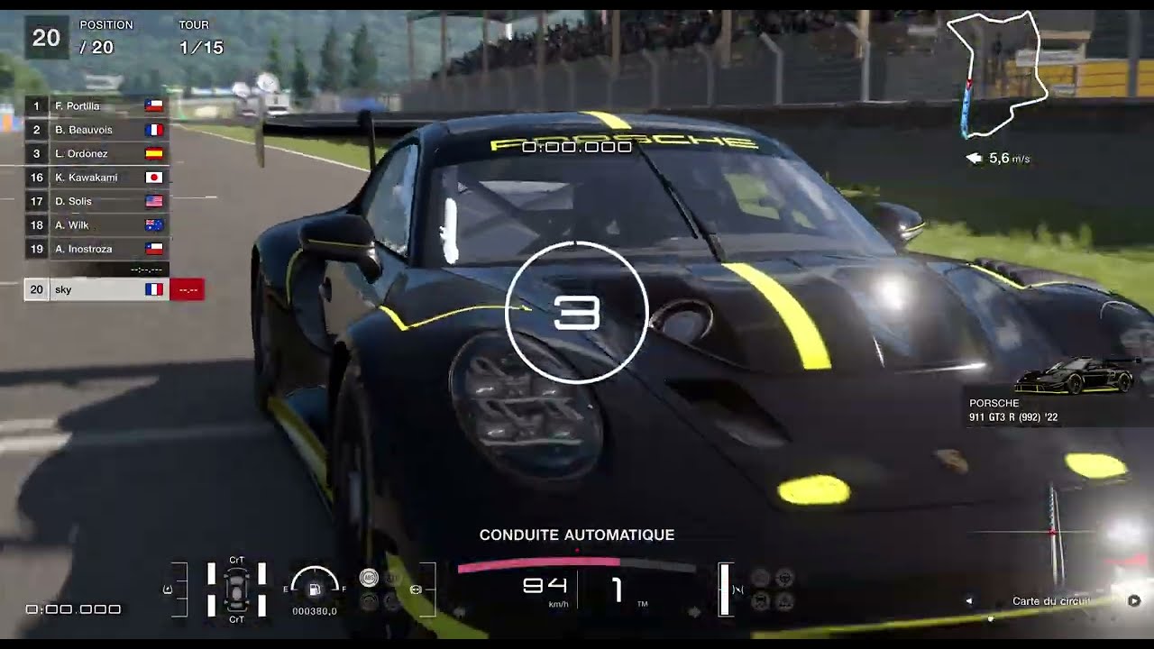 Gran Turismo 7 -  Sardegna - Touring car internationale 800 - Porsche 911 GT3 R (992) '22 - Stock