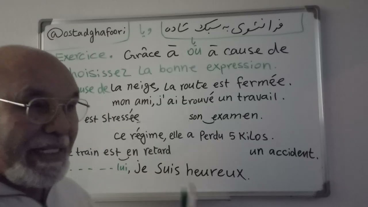 Exercice  Grâce à ou à  cause de COURS DE FRANÇAIS A1-A2 