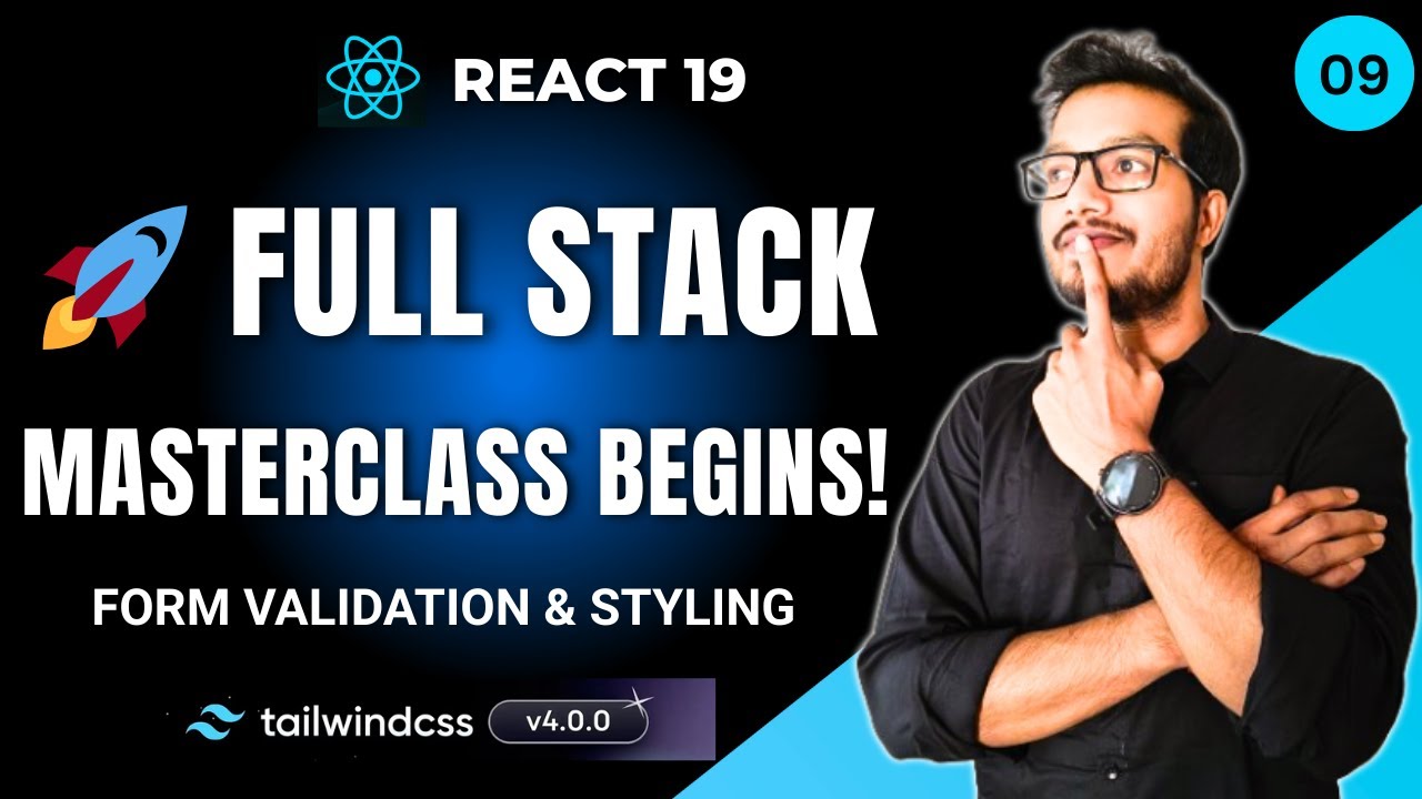 Мастер-класс по React 19 для разработчиков полного стека, эпизод 9 – Валидация форм, ошибки и сти...