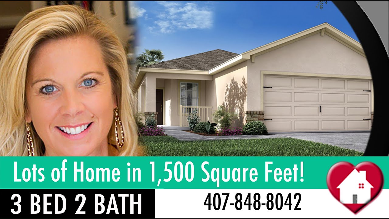 New Homes Haines City, FL | Highland Homes | Begonia Model | 3 Beds 2 Baths | Great Starter/Downsize