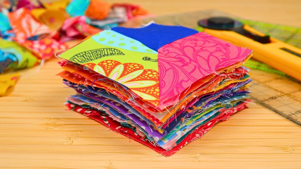 The Quickest Scrappy Quilt That Always Turns Out Amazing (Use any size scraps!)
