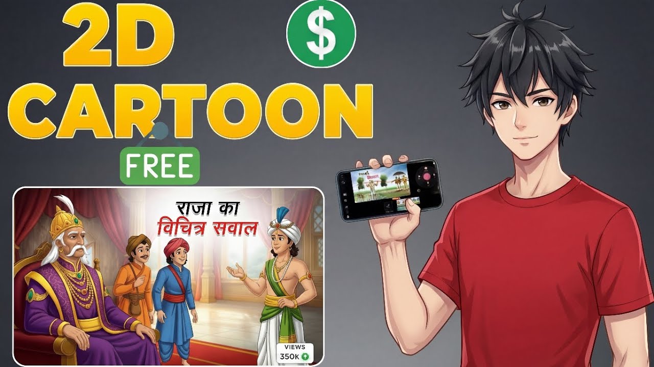 How to make 2D cartoon in mobile |2d cartoon mobile se kaise bnaye | full course (part 2)