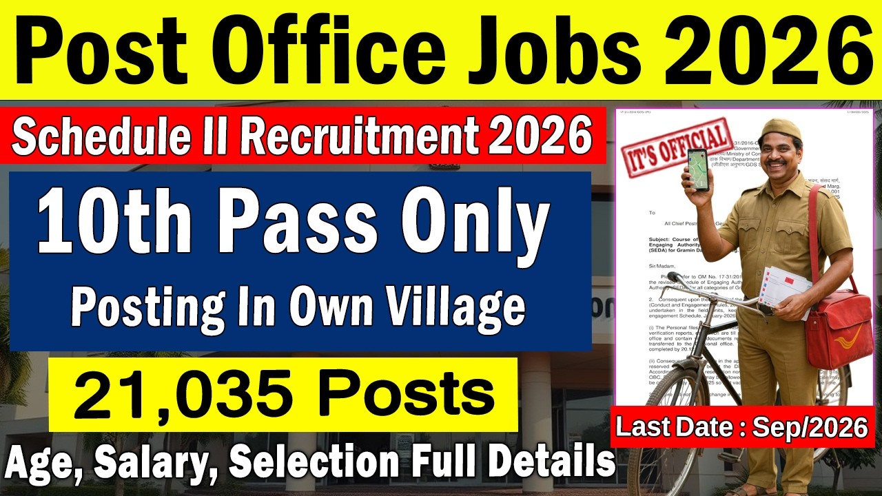 🚨 21,035 Posts India Post Recruitment 2026 | Postal GDS 2nd Notification 2026 | Govt Jobs Search
