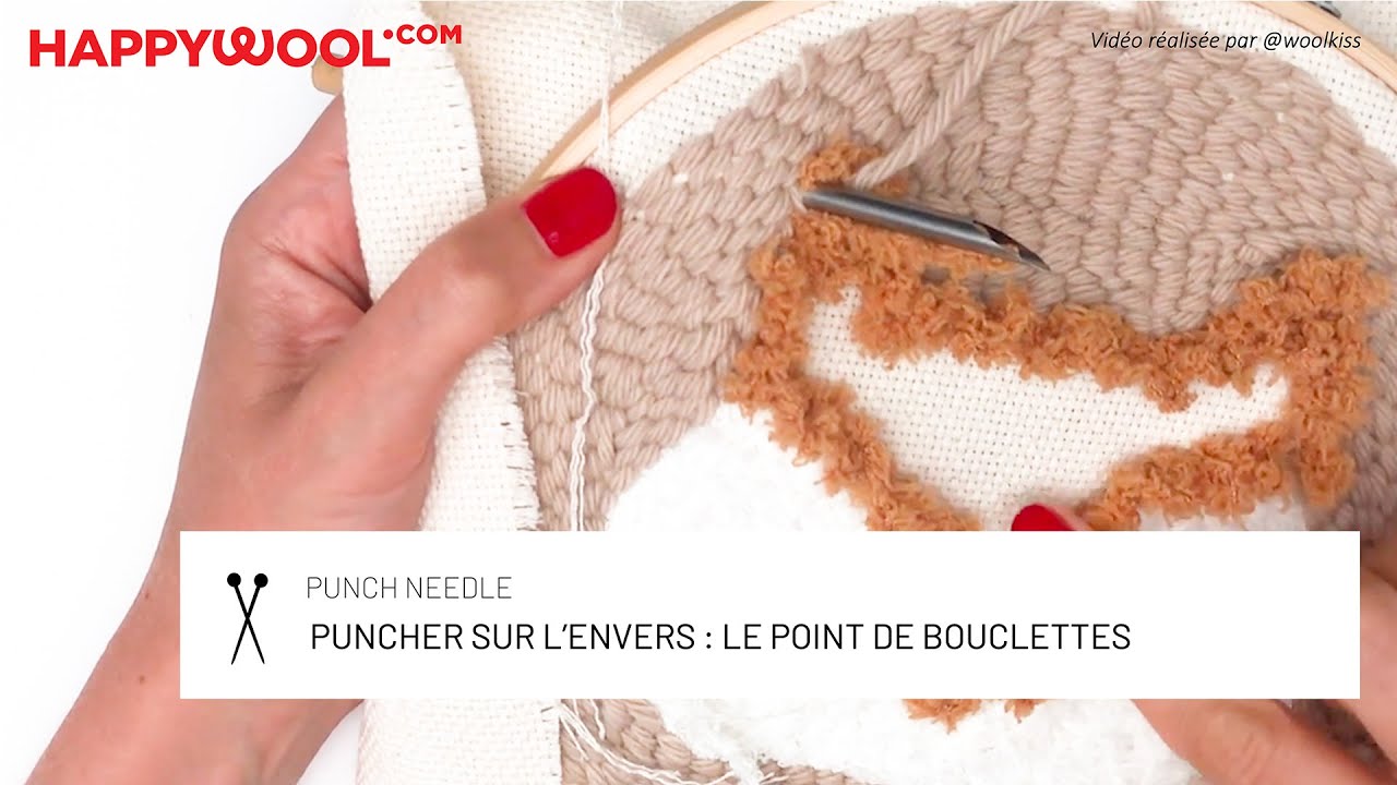 Puncher sur l'envers le point de bouclettes : Punch needle