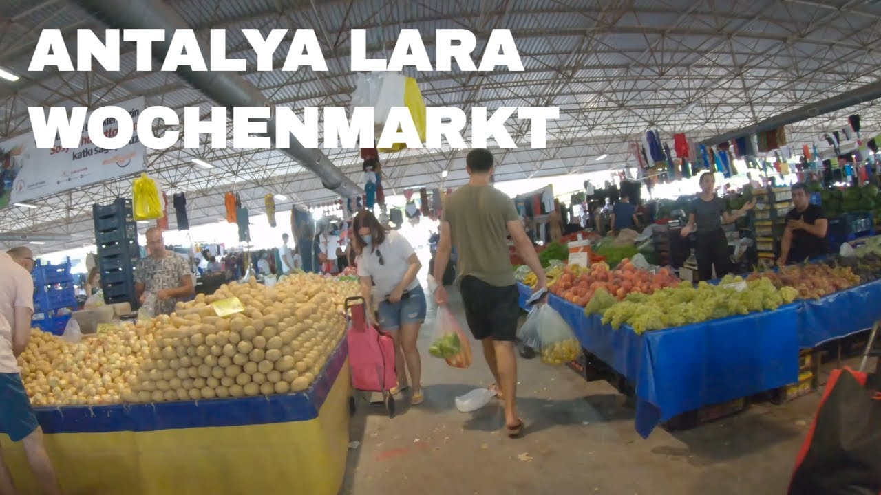 ANTALYA Wochenmarkt Besuch nach der Brandkatastrophe  Wochenmarkt Preise abchecken