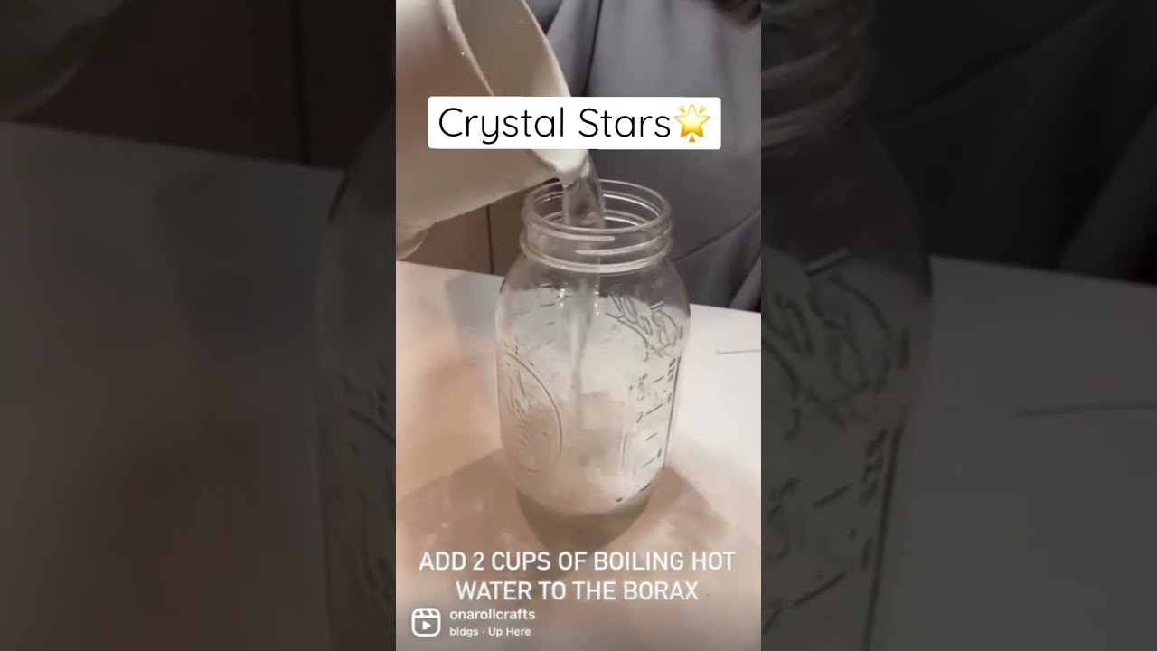 Cool Crystal Stars! From Borox and Pipe cleaners! Science experiment