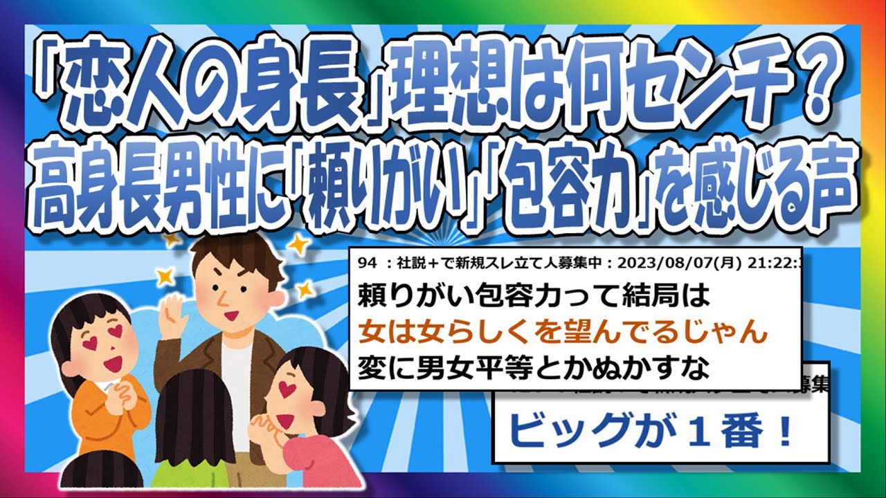 【2chまとめ】理想の身長は何センチ？【ゆっくり】