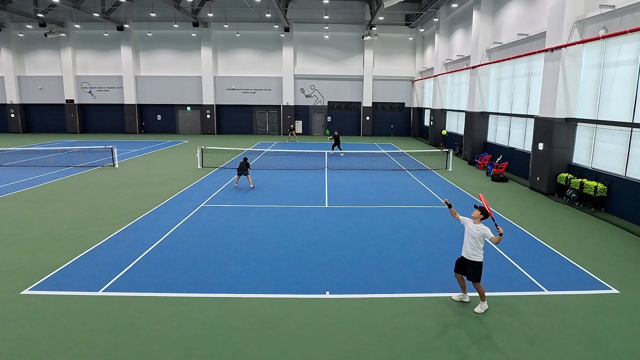 2년 테린이 - 비가 와서☔️급 실내 테니스 🏠🎾 (5)