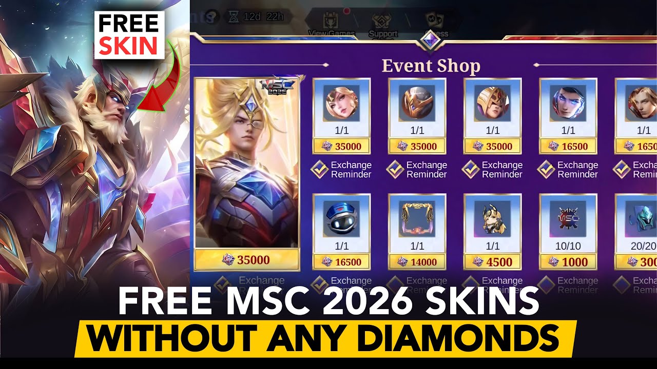 FREE MSC 2026 SKINS 🥳 WITHOUT ANY DIAMONDS⁉️UPTO 39,525 FREE COINS| HERE IS HOW THE EVENT WORKS