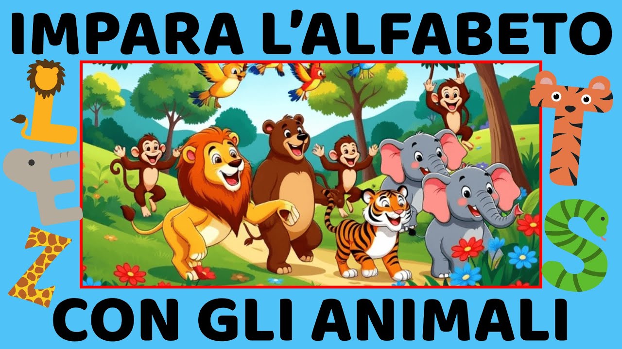 Impara l'alfabeto con gli animali - Canzoni per bambini