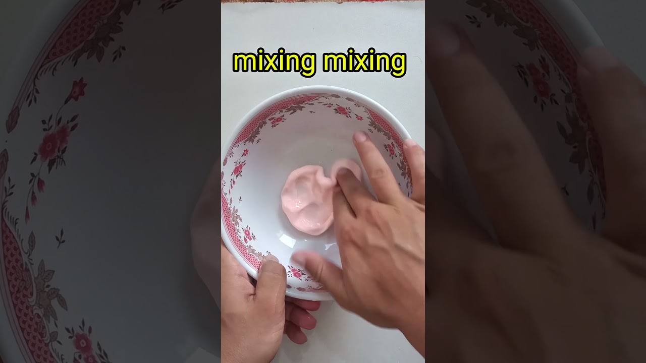 White 🤍🤍 Clay mixing slime recipe #experiment #claymaxing #slime #satisfying