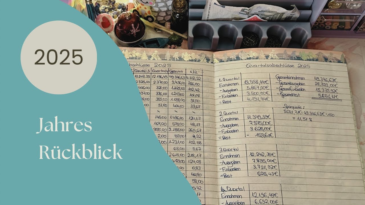 Jahresrückblick 2025 | Sparquote & alle Einnahmen und Ausgaben  | #budgeting #jahresabschluss 