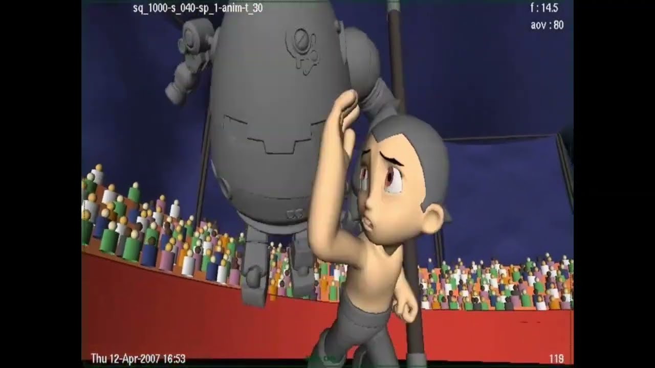 (Lost Media Encontrada - Found) AstroBoy Pilot 2007 (incomplete scenes/escenas incompletas) by imagi