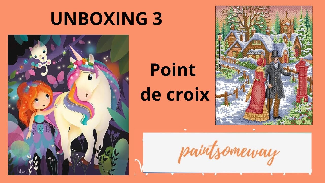 Unboxing 3 point de croix avec #paintsomeway #pointdecroix #crossstitch #unboxing