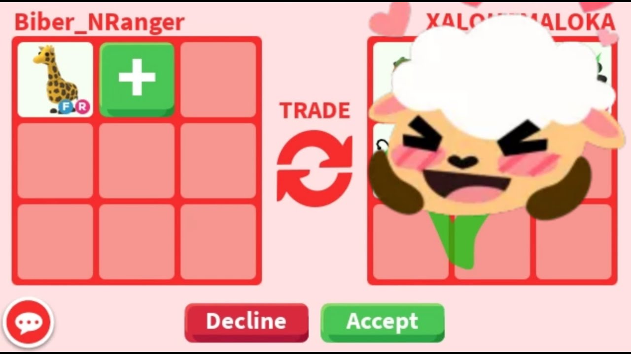 TRADING FR GIRAFFE ROBLOX ADOPT ME