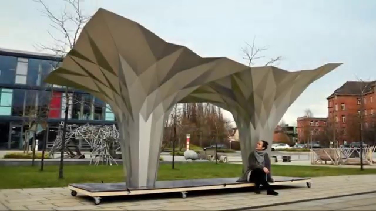 Origami pavilion- foldfinding
