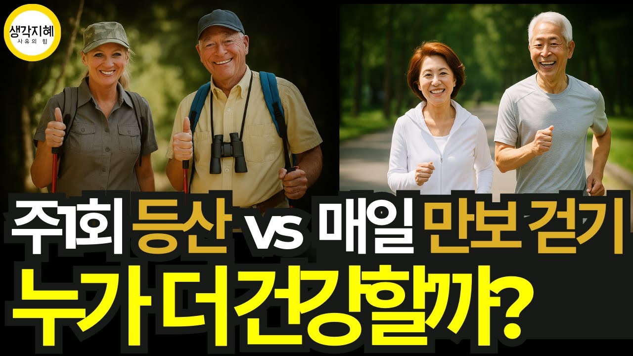 매일 만보 걷기 vs 주 1회 등산: 건강을 위한 최고의 선택은? | 등산 | 걷기 | 다이어트 | 건강관리 | 생각지혜