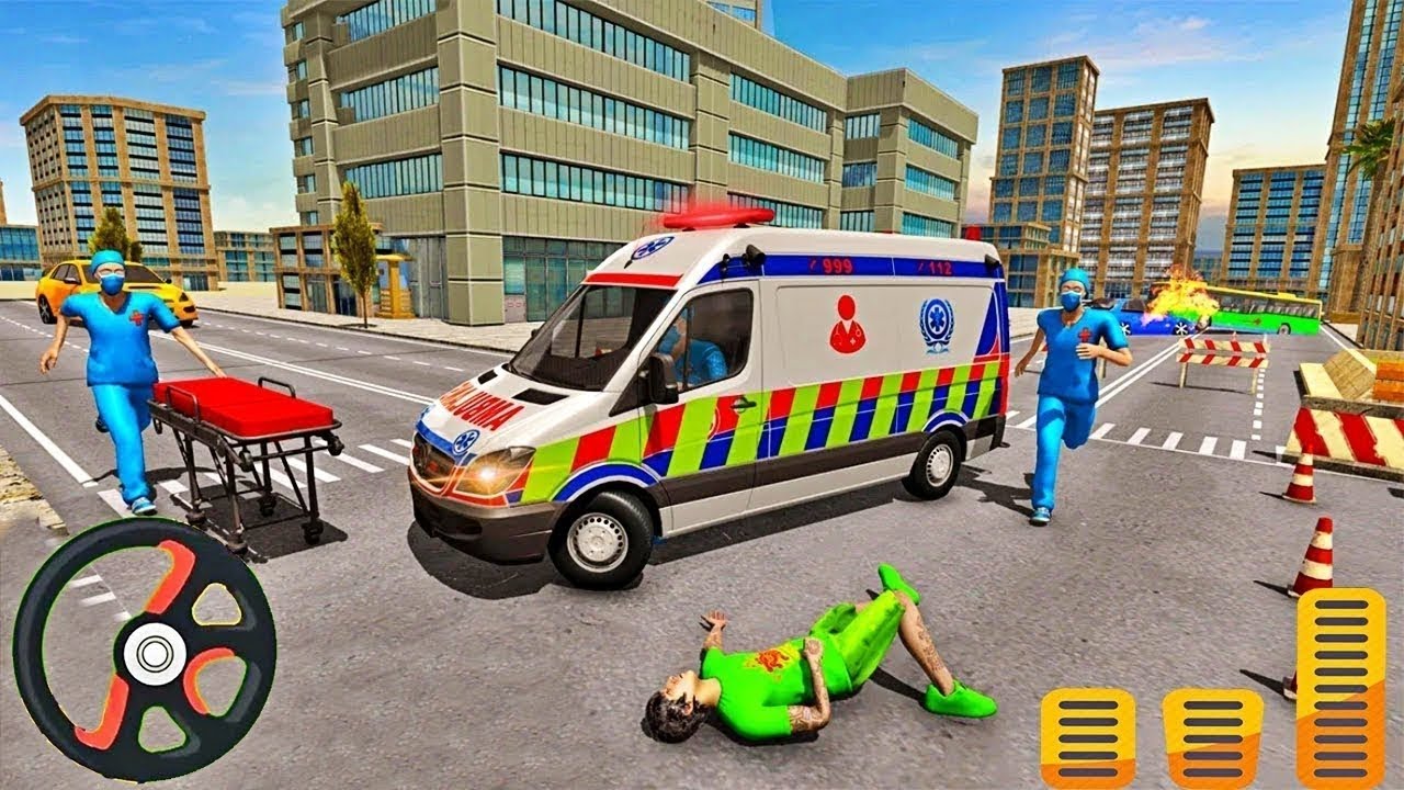 Ambulance City Rescue Simulator 3D Game - 911 US Emergency Ambulance Driving 3D - Android Gameplay