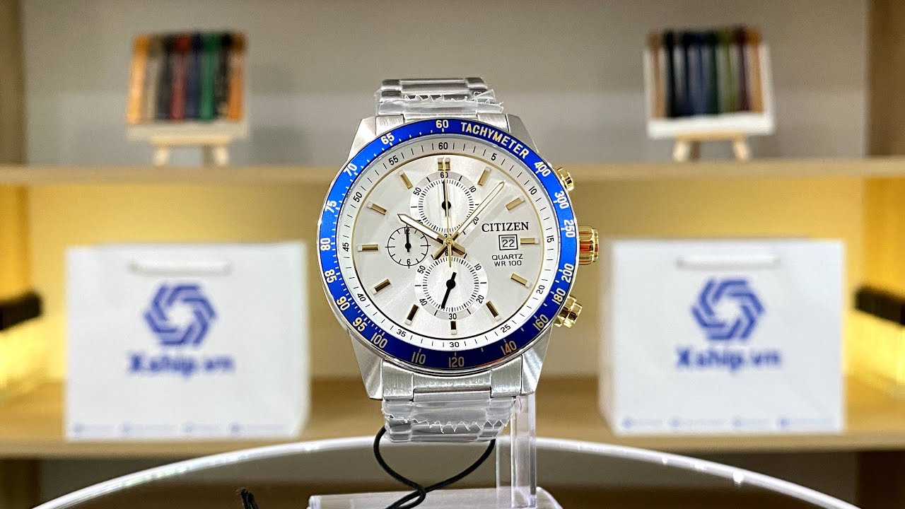 Xship.vn: Highlights | Citizen Chronograph Quartz Silver Dial Men Watch AN3686-53A